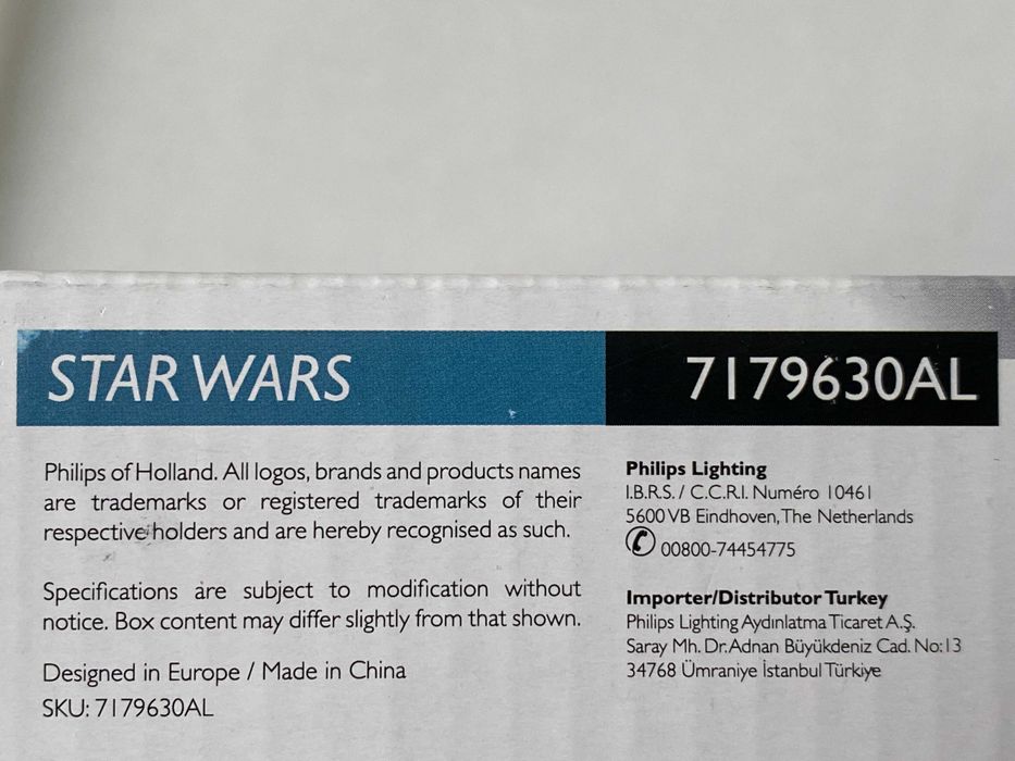 Lampka przenośna na baterie dla dzieci STAR WARS