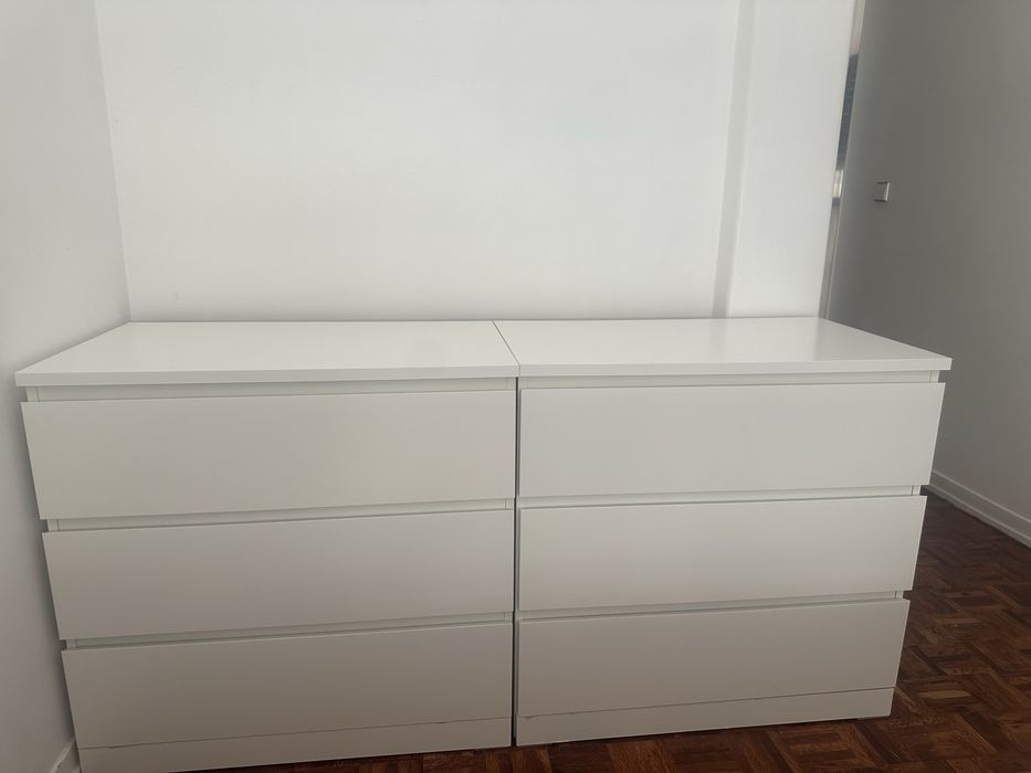 2 comodas malm usadas