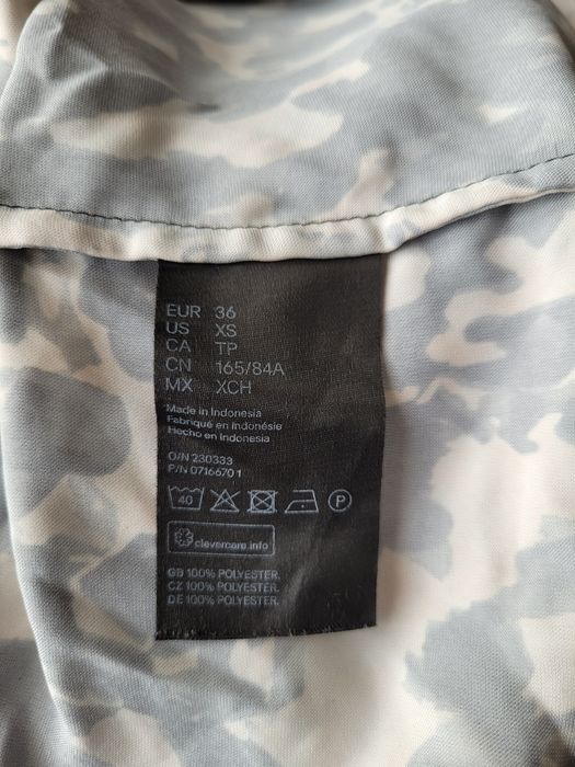 Nowa śliska koszula moro na guziki z kieszeniami H&M S/M