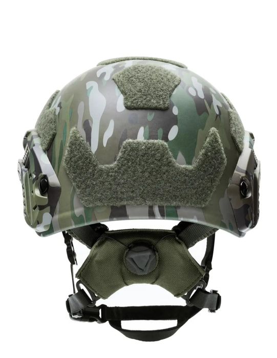 Військовий шолом FAST Helmet NIJ IIIA Multicam  + навушники Walkers