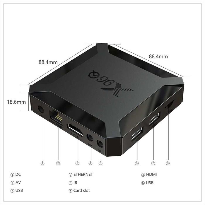 ТВ приставка X96Q 2/16 Гб H313 Smart TV Box Android 10