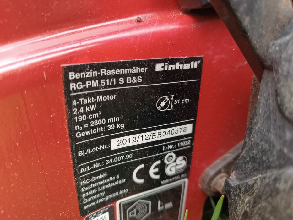 Газонокосарка самохідна з двигуном Einhel Briggs & Stratton