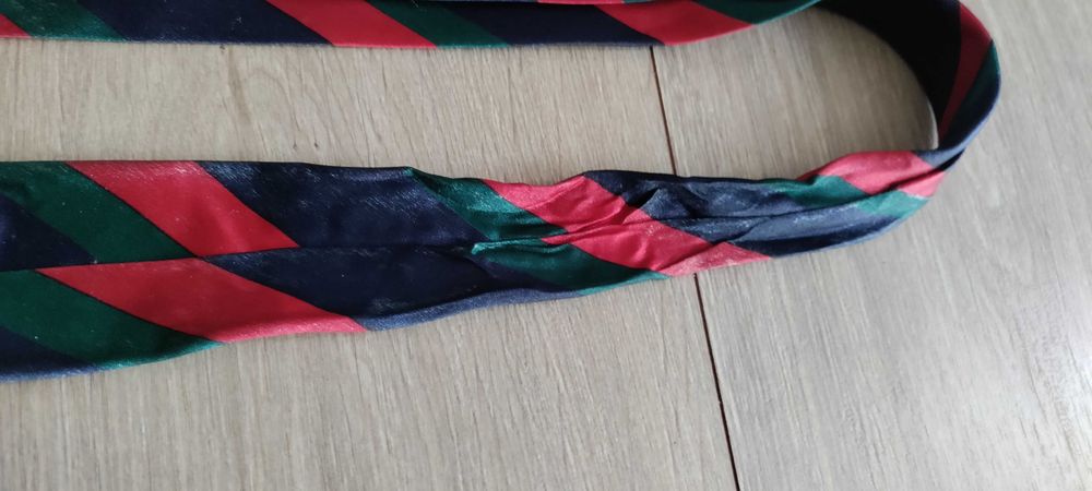 Wielobarwny, kolorowy krawat męski w paski