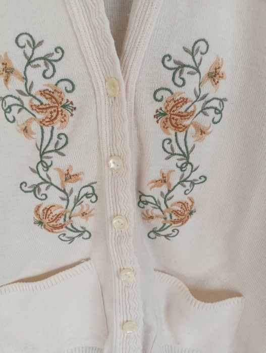 Sweter kardigan damski w stylu vintage s m