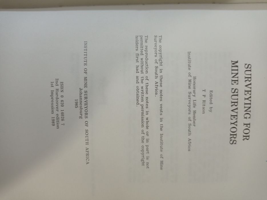 Surveying for mine surveyors64398344601858123