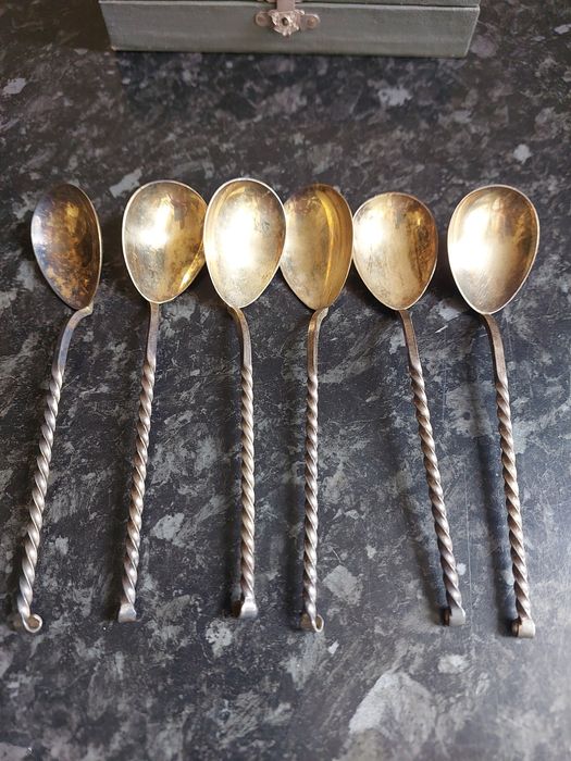 Ложки мельхиор позолота