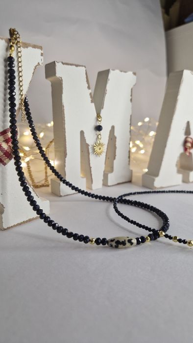 Zestaw naszyjników z kamieni naturalnych Noc Kairu