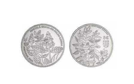 Portugal moeda de 5 euros hortelã brava