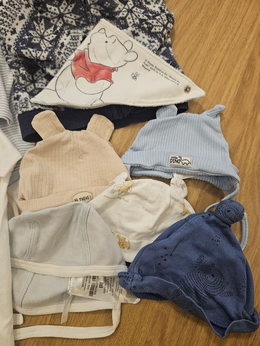 Paka 16 szt ciuchów 62 body spodenki czapeczka