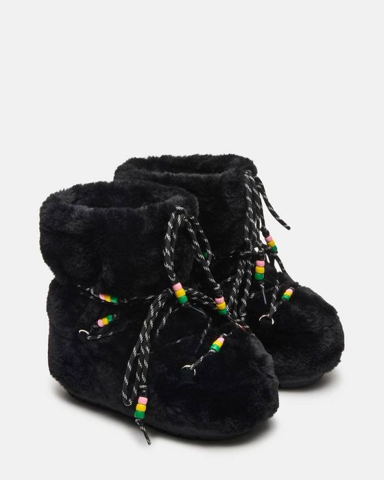 Дутики Steve Madden Miro чорні з хутром, аналог Moon Boot