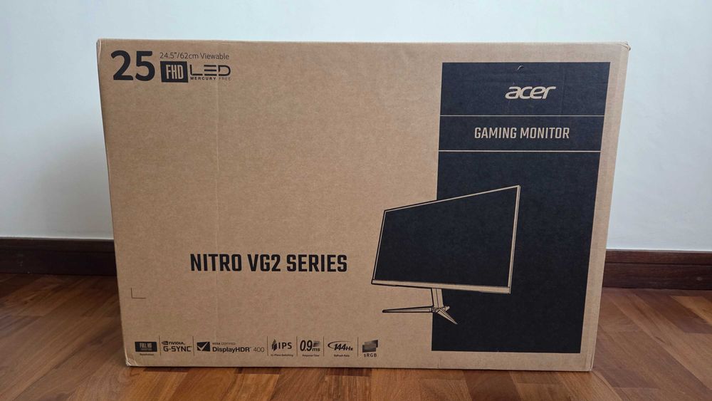 Monitor Acer Nitro VG252Q (IPS | 144Hz | HDR 400) – Na Caixa