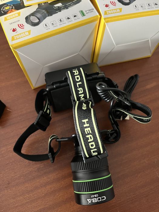 Lanterna cabeça zoom 3km led laser potente do mundo