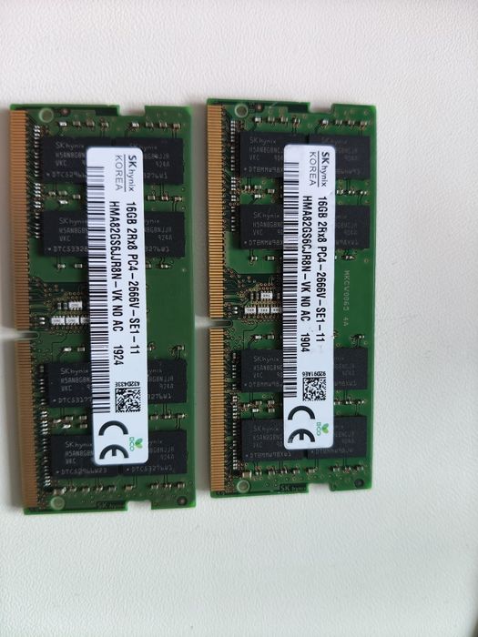 SK hynix 16GB DDR4 2666 2 шт по 16gb.Ціна за пару