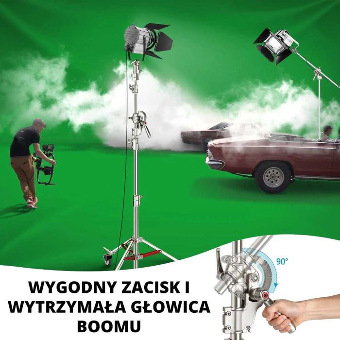NEEWER 240 Statyw oświetleniowy + boom  potężny - wysokość do 4,5m