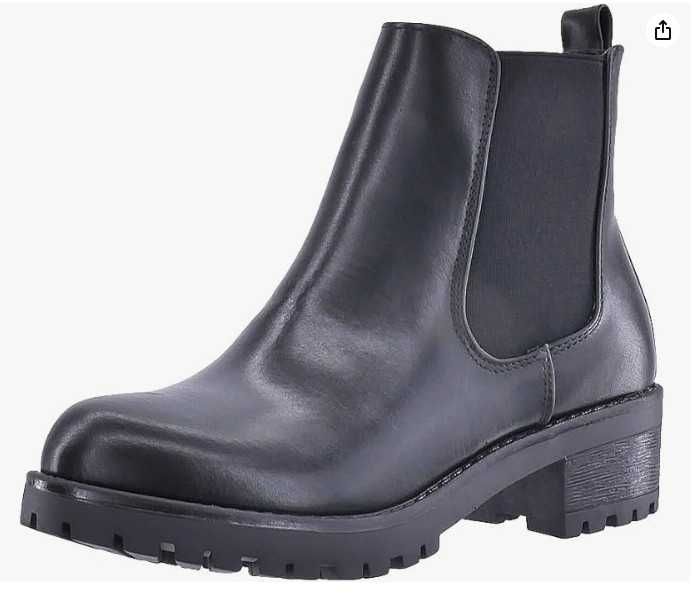 Damskie buty do kostki, rozmiar 41, kolor czarny ELARA