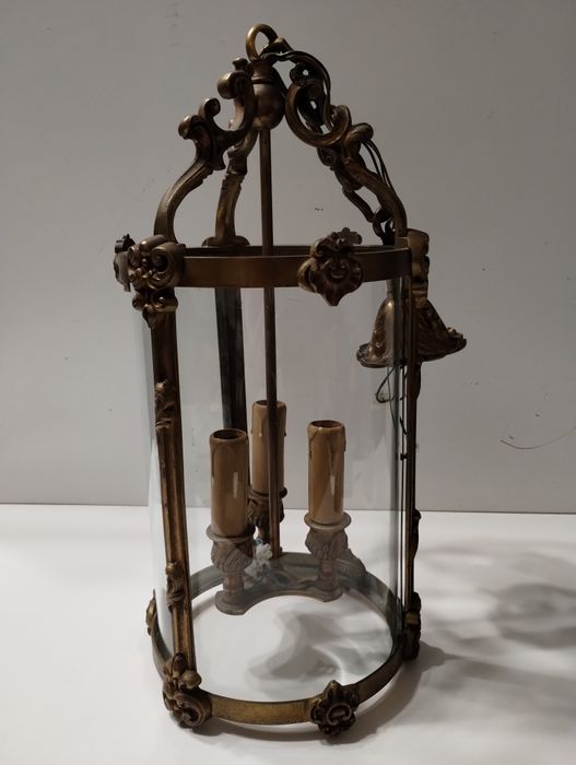 Lampa mosiężna pałacowa Vintage