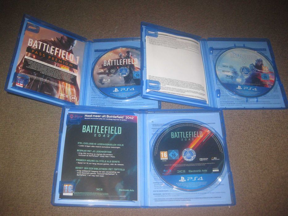 3 Jogos da Saga "Battlefield" para Playstation 4 em Estado Impecável!