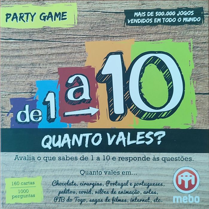 Jogo de 1 a 10 quanto vales?