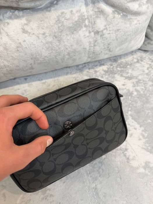 Сумка через плече Coach, чоловіча, чорна