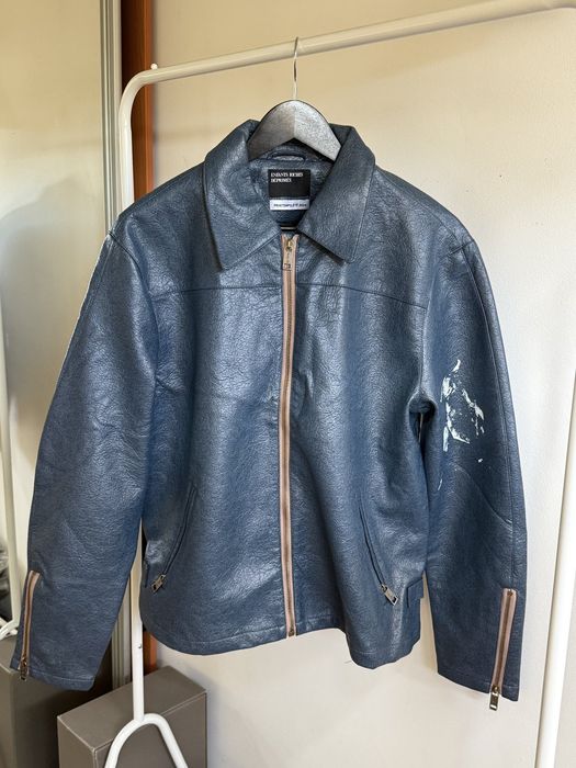 Enfants Riches Deprimes Blue Spanish Elegy Leather Jacket