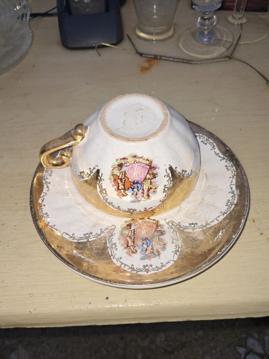 Chavena com pires vintage