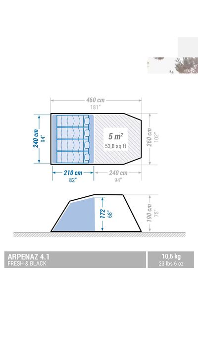 Tenda Arpenaz Family 4.1 4 lugares