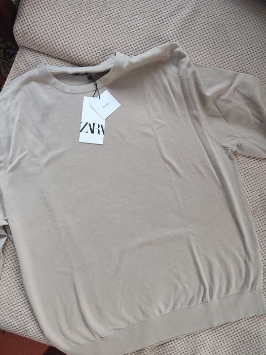 Zara Sweter Jersey męski jedwab bawełna r. XL