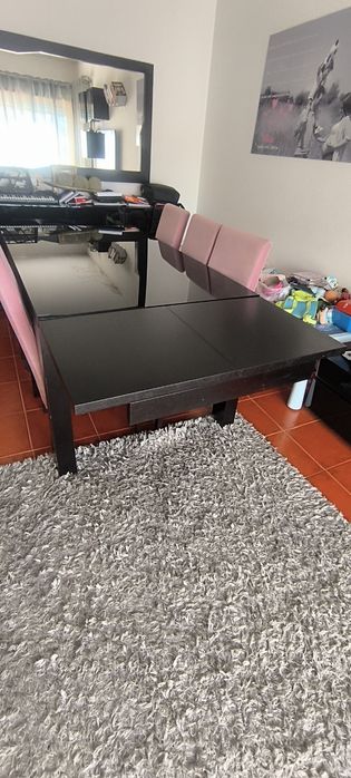 Mesa de jantar preto wengue
