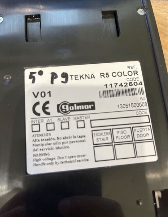 Videoporteiro Tekna R5 Color Golmar