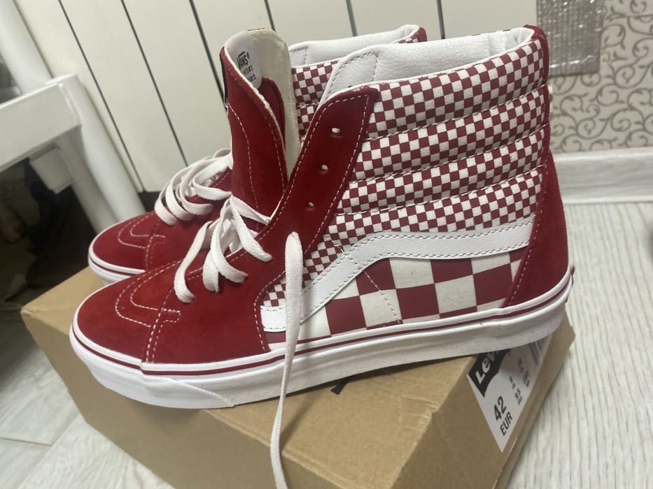 Замшевые мужские высокие кеды vans old skool оригинал, размер 43