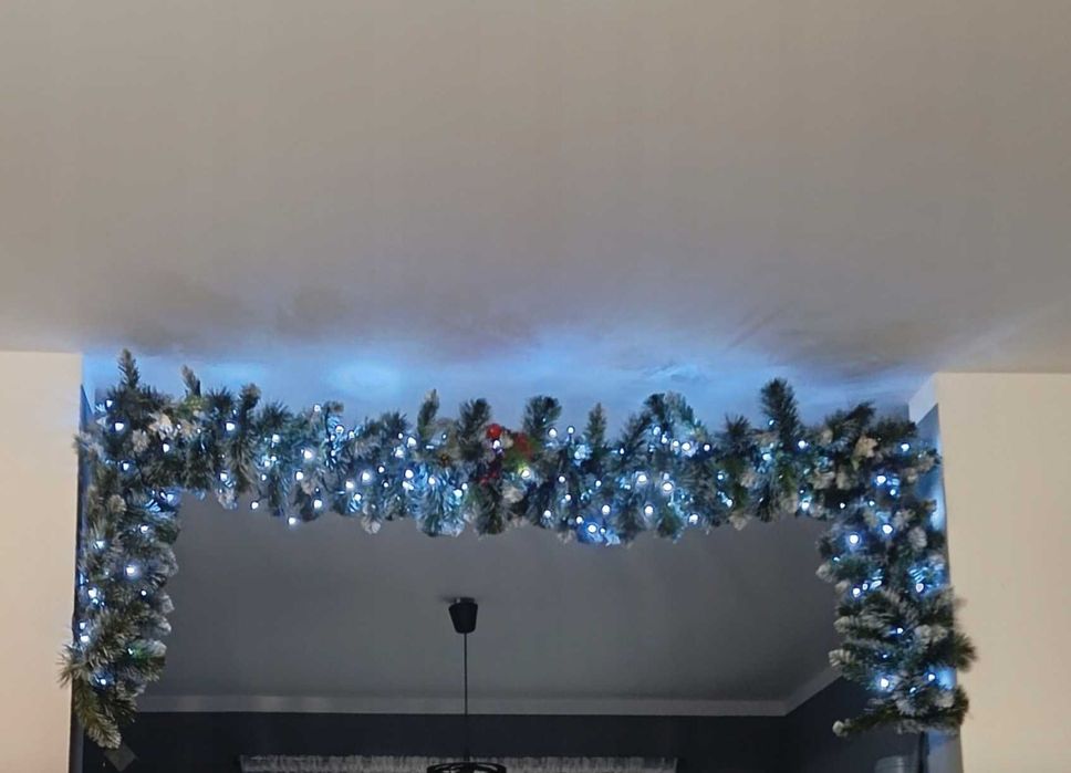 Duża XXL 260CM Girlanda Choinkowa Sztuczna Świąteczna Zielona Stołowa