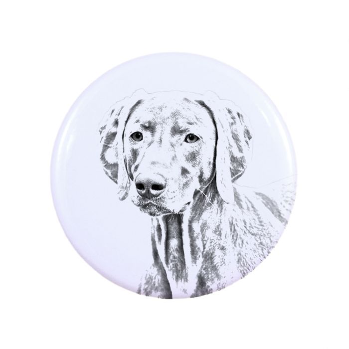 Wyżeł weimarski przypinka z psem duża Art-Dog