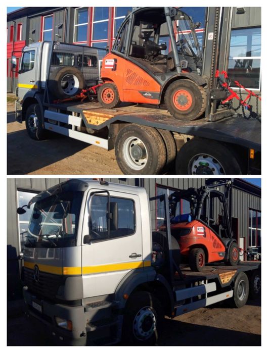 Transport maszyn wózków ładowarek podnośników laweta pomoc drogowa