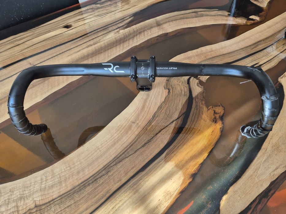 Kierownica( baranek) z flarą(420mm)+mostek(120mm)Reparto corse Bianchi