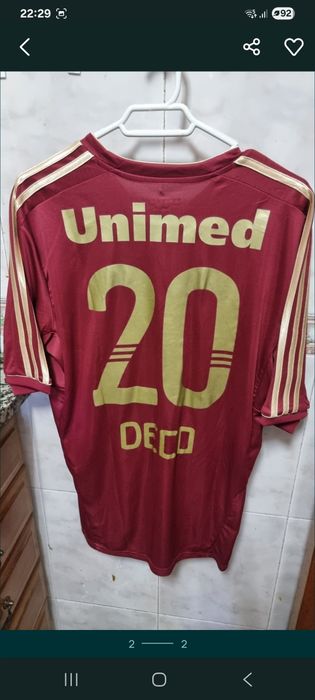 Camisola de jogo do  deco do fluminense