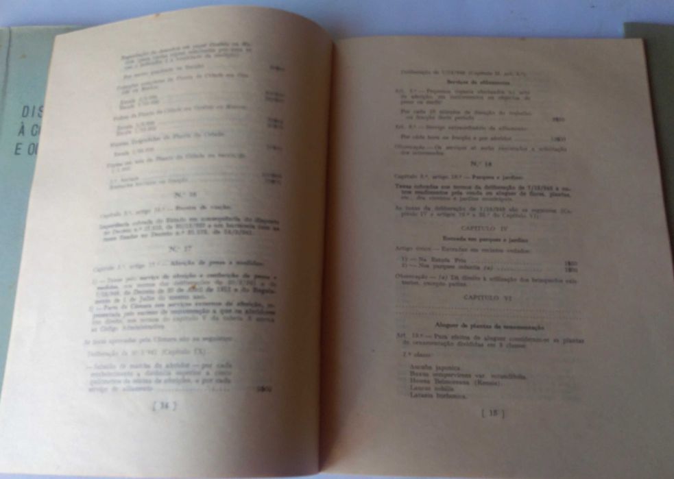 3 antigos manuais da CML (anos 50) sobre taxas e organização