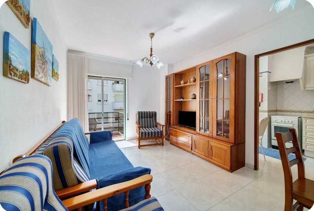 Apartamento para férias a 100m da Praia de Armação de Pêra | Varanda e Vista Mar