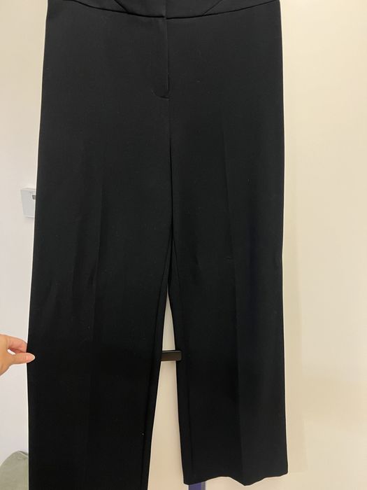 Czarne szerokoe spodnie next 12L wide leg