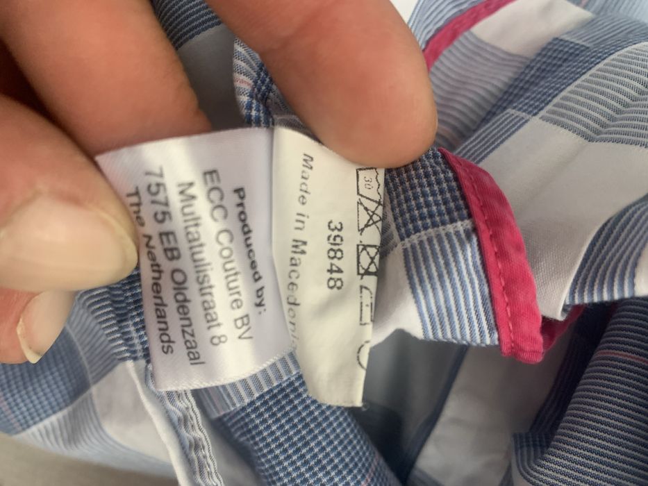 Koszula Culture Modern Fit M 39/40 bawełna niebieska w kratę