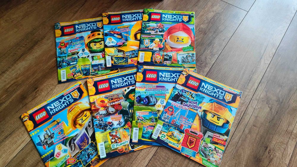 Gazetki z komiksami Lego Nexo Knight 7 sztuk