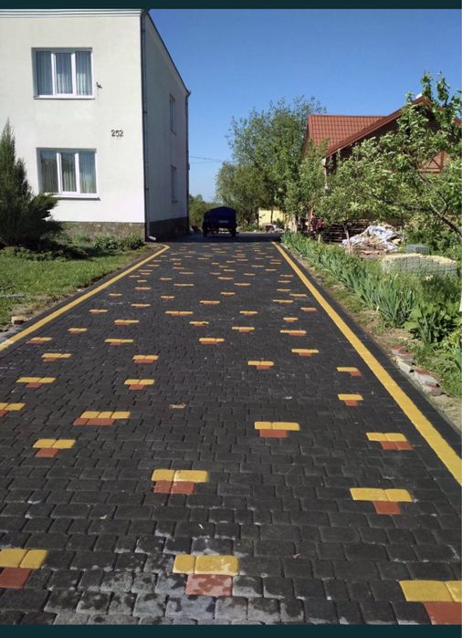 Укладання бруківки монтаж бруківки