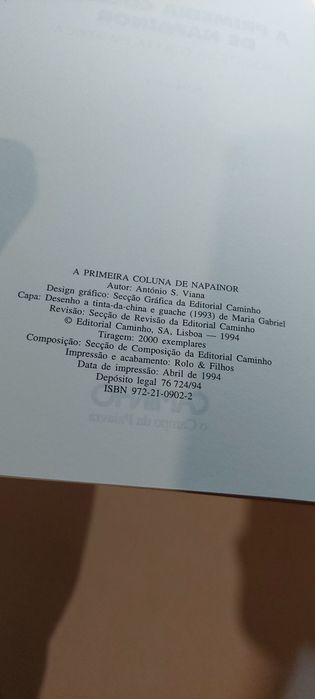 A Primeira Coluna de Napainor - António S. Viana