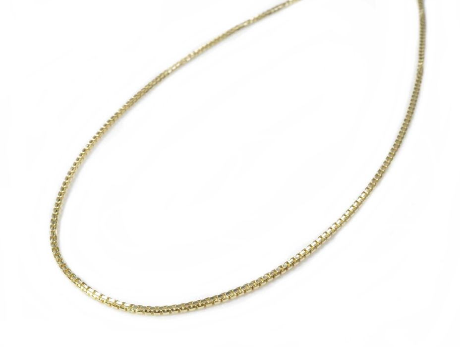 Złoto 585 - Złoty łańcuszek kostka