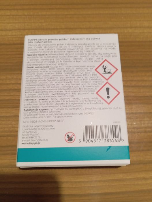 Obroża przeciw pchłom i kleszczom dla małych psów 2 szt.
