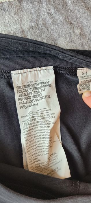 Spodnie funkcyjne Under Armour r.146 bawelna/poliester czarne stan bdb