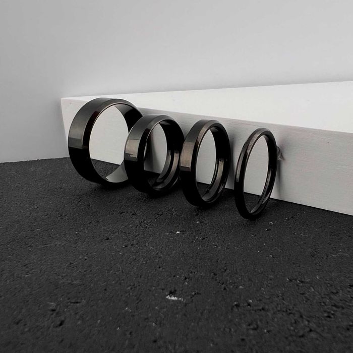 Обручка 2мм 4мм 6мм 8мм каблучка вінчальна перстень медична сталь