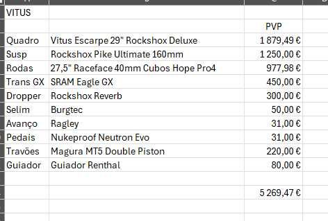 Bicicleta Enduro BTT Vitus 29" / 27,5"