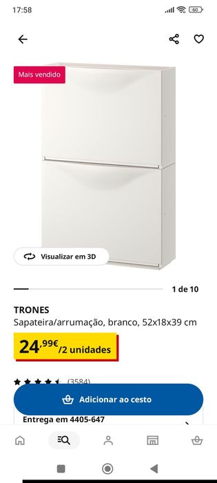 Sapateira Trones Ikea