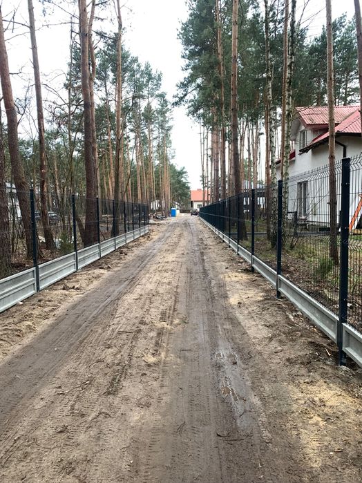 Ogrodzenie panelowe 3D KOMPLET slupki panele podmurówki obejmy BRAMY