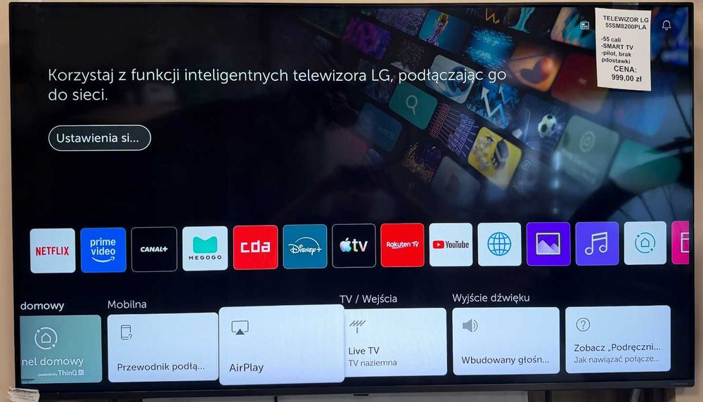Telewizor LG SmartTV 55SM8200PLA